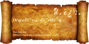 Ungváry Ádám névjegykártya