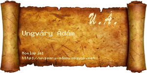 Ungváry Ádám névjegykártya
